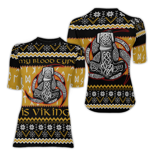 My Blood Type is Viking Women's Short Sleeve Rash Guard
