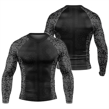 Mystic Paisley Men's Long Sleeve Rash Guard - BattleFitGear