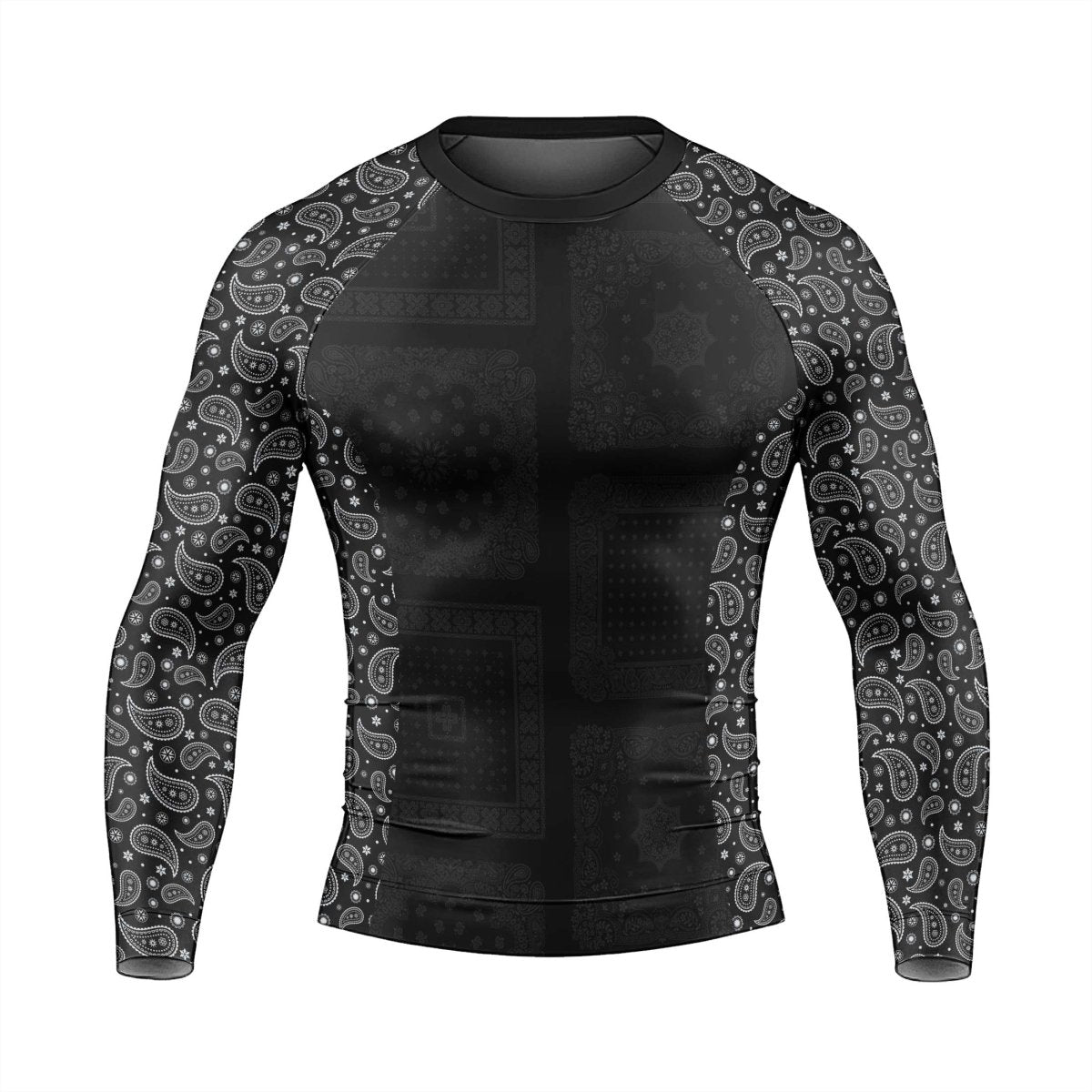 Mystic Paisley Men's Long Sleeve Rash Guard - BattleFitGear