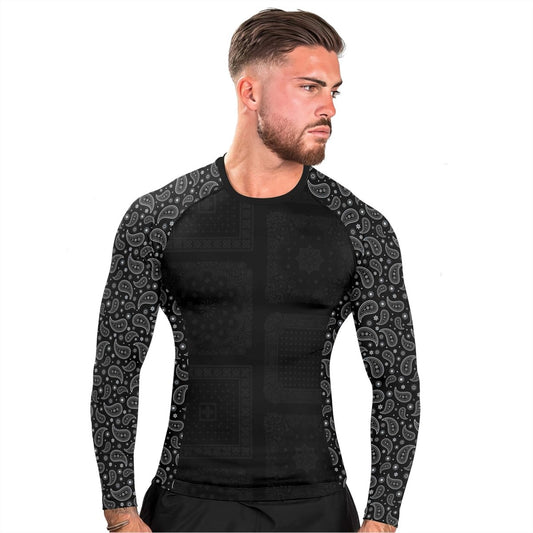 Mystic Paisley Men's Long Sleeve Rash Guard - BattleFitGear