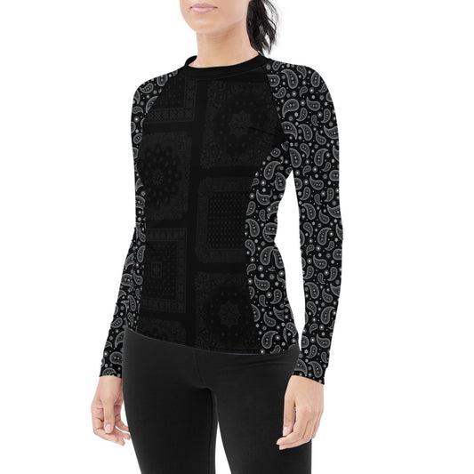 Mystic Paisley Women's Long Sleeve Rash Guard - BattleFitGear