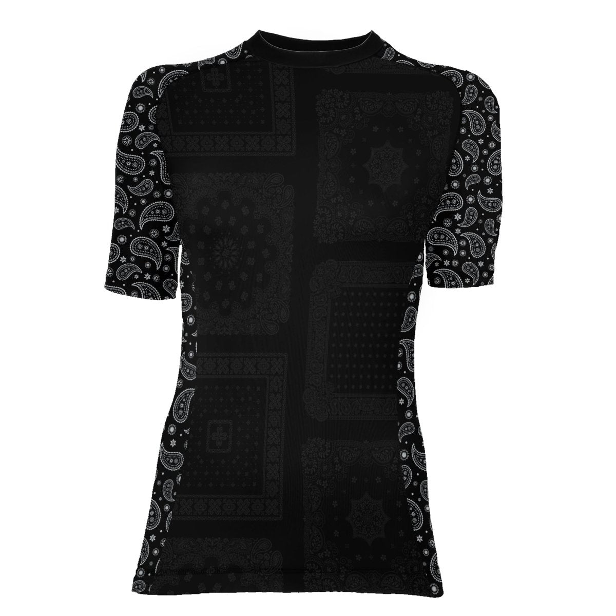 Mystic Paisley Women's Short Sleeve Rash Guard - BattleFitGear