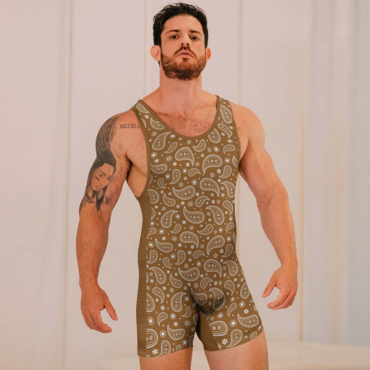 Mystic Paisley Wrestling Singlets - BattleFitGear