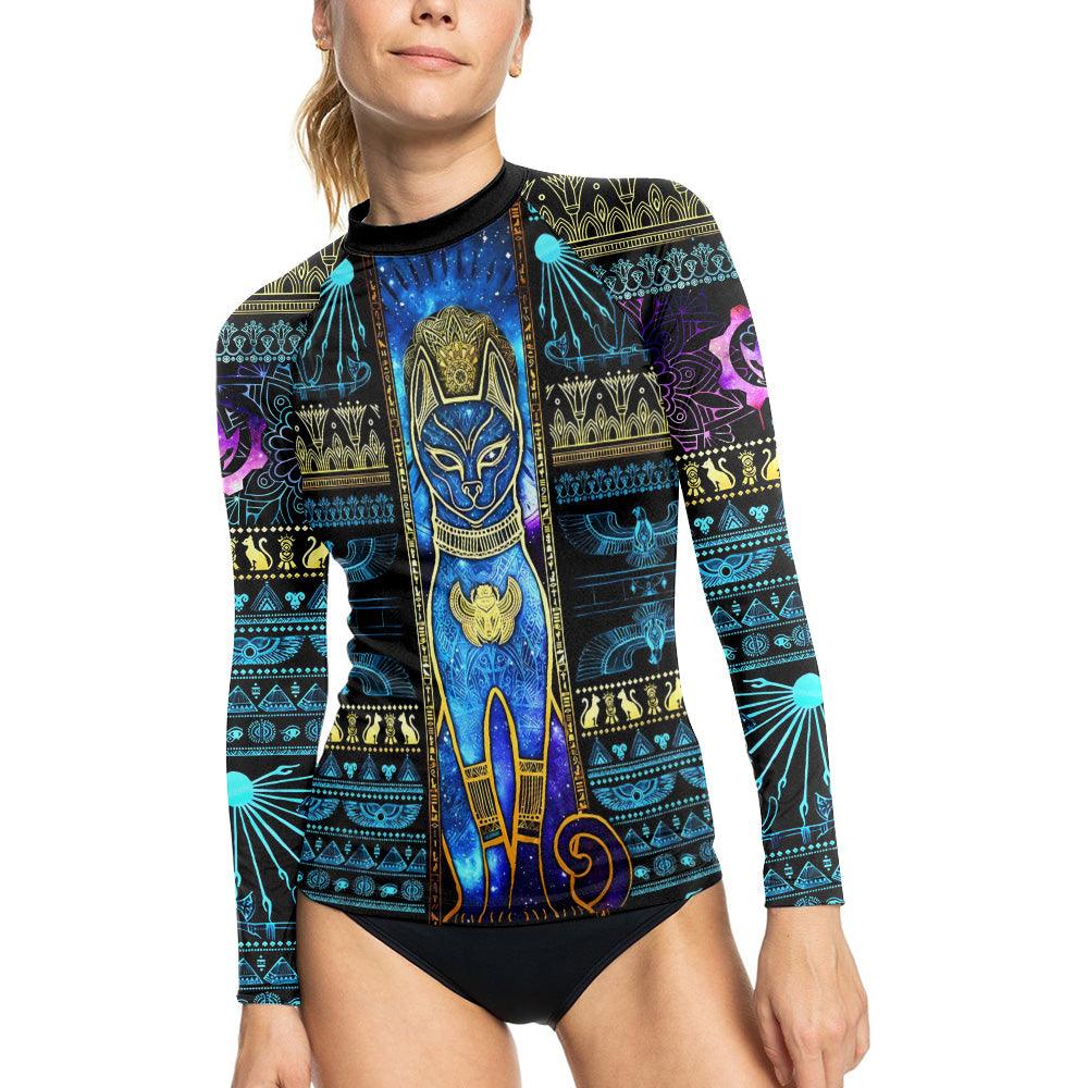 Bastet Galaxy Women's Long Sleeve Rash Guard