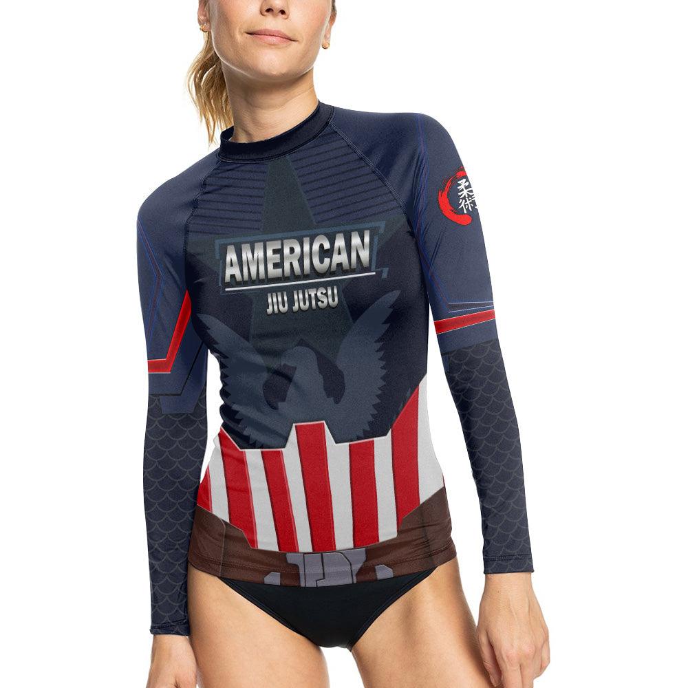 Captain American Women's Long Sleeve Rash Guard