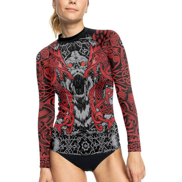 Rage Of Viking Berserker Women's Long Sleeve Rash Guard