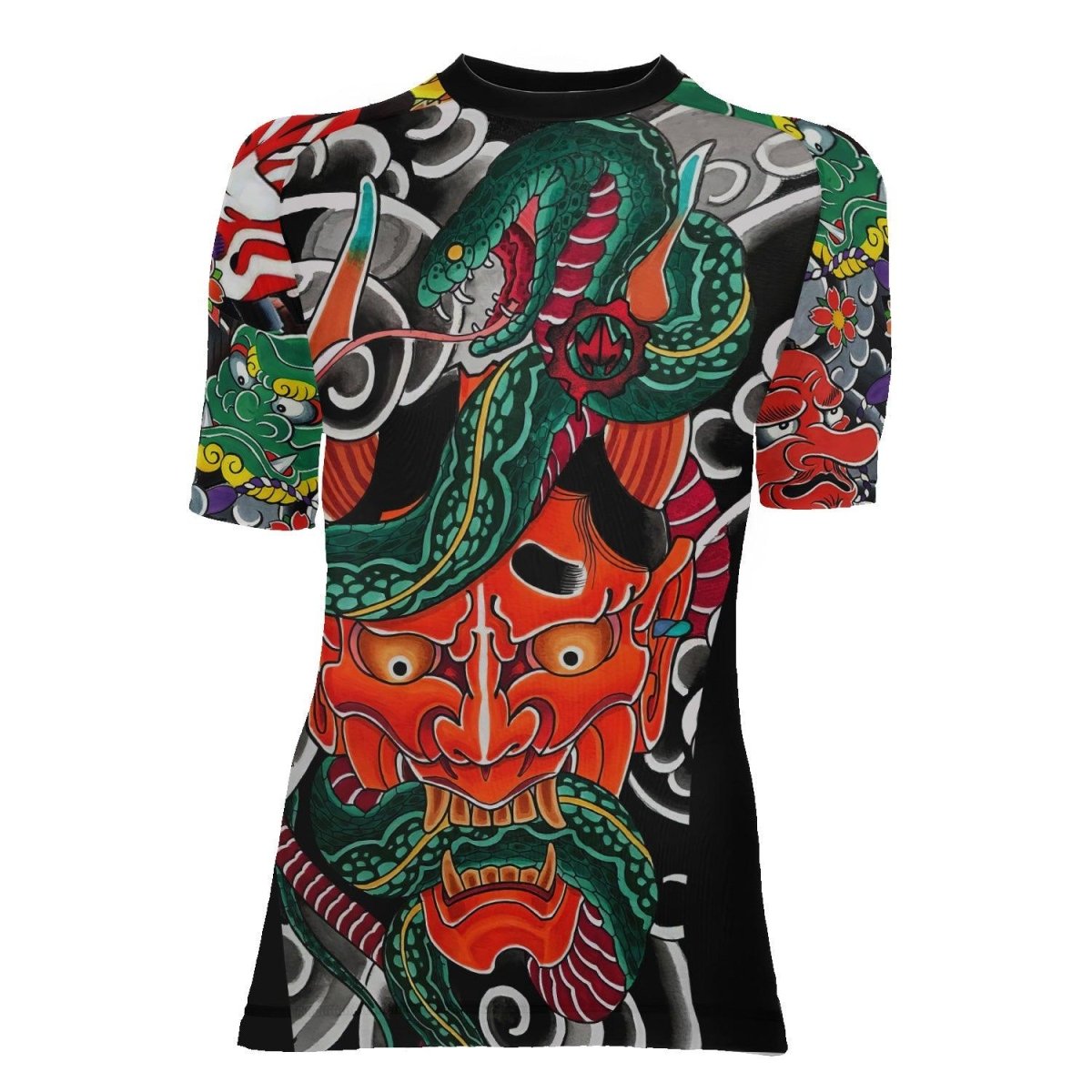 Japanese Viper Oni Women's Short Sleeve Rash Guard - BattleFitGear