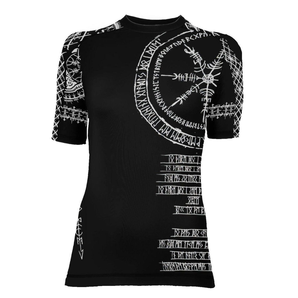 Vikings Shield Runes Women's Short Sleeve Rash Guard - BattleFitGear