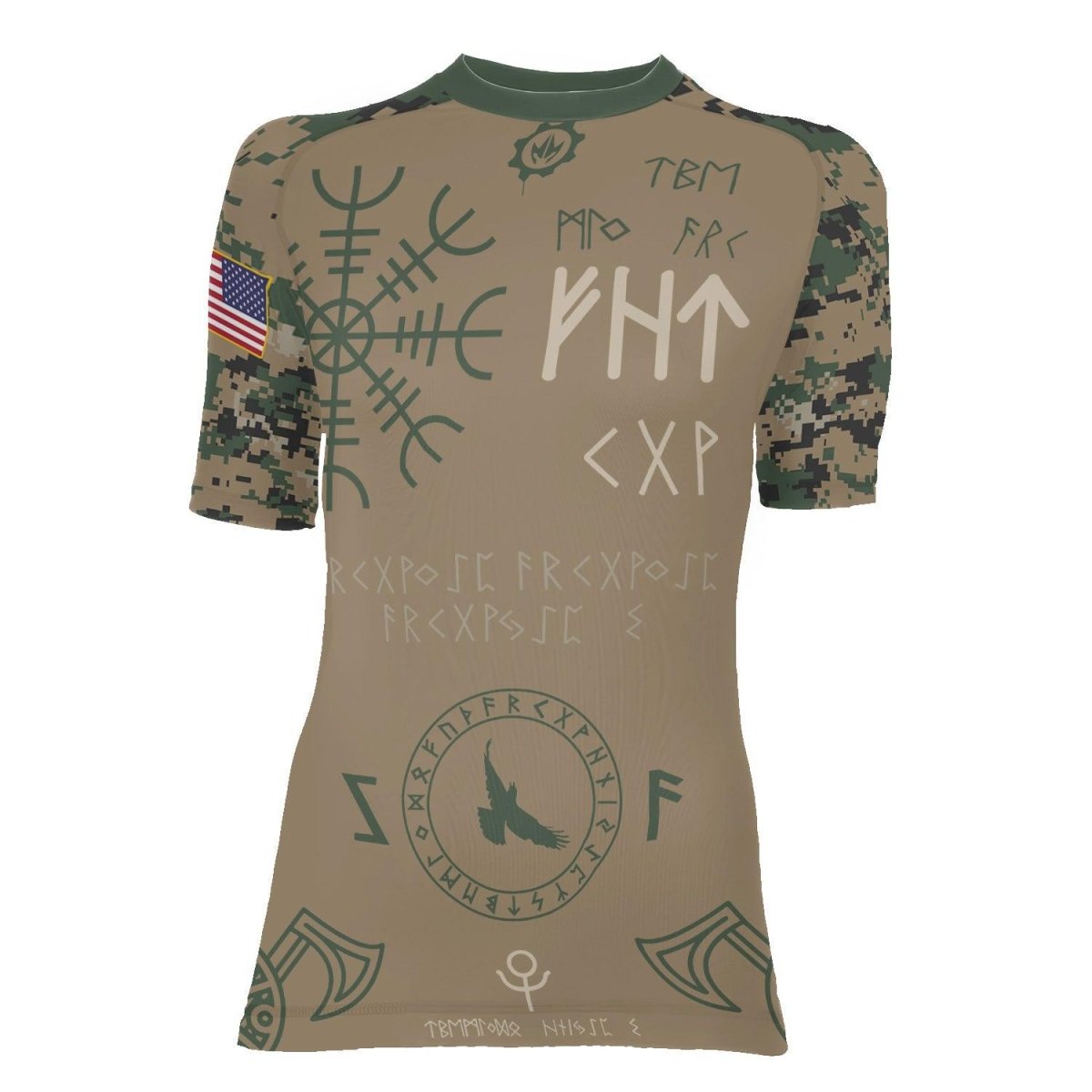 Marine Veteran Viking Women's Short Sleeve Rash Guard - BattleFitGear