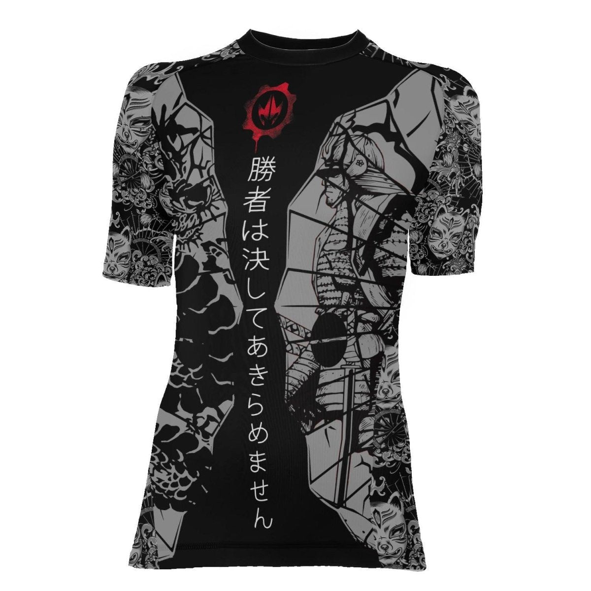 Samurai VS Dragon Women's Short Sleeve Rash Guard - BattleFitGear