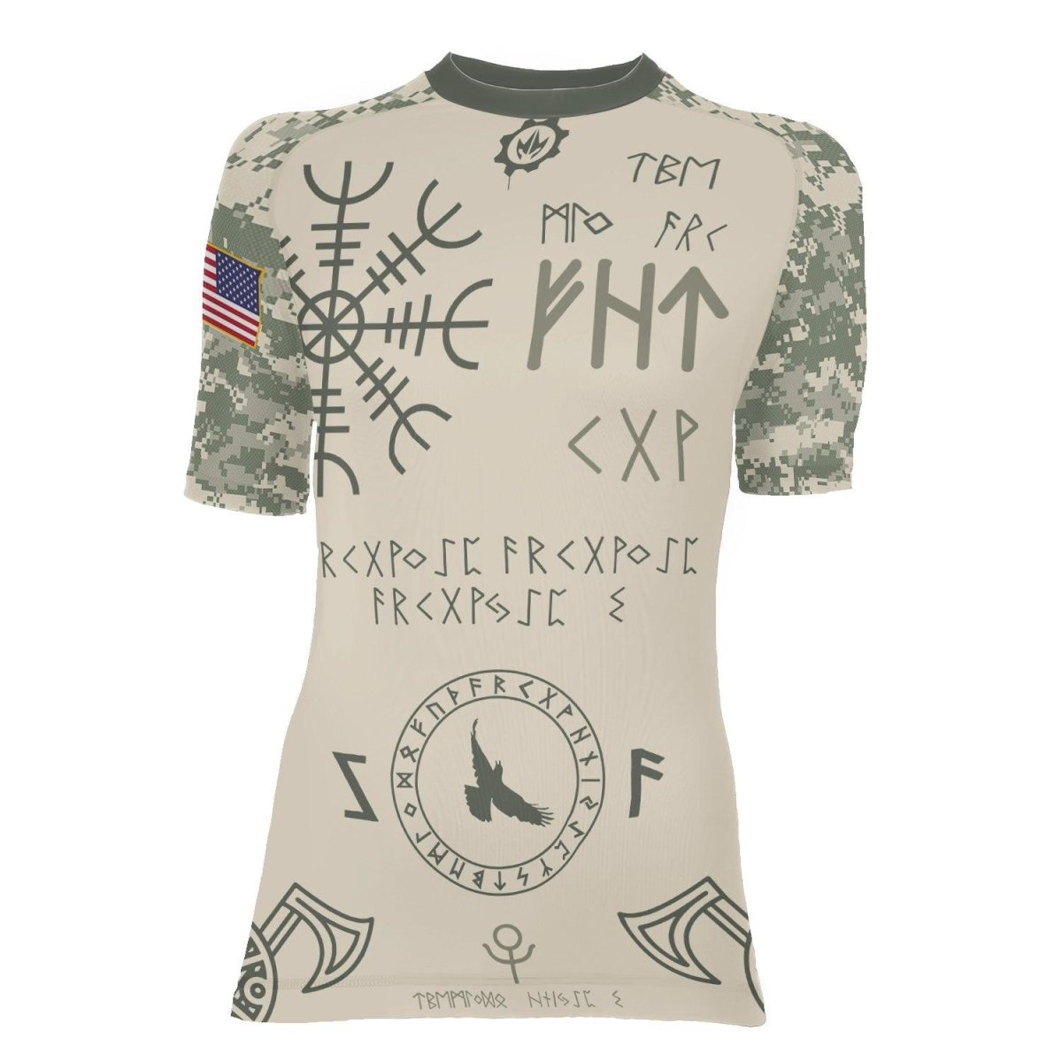 Army Veteran Viking Women's Short Sleeve Rash Guard - BattleFitGear