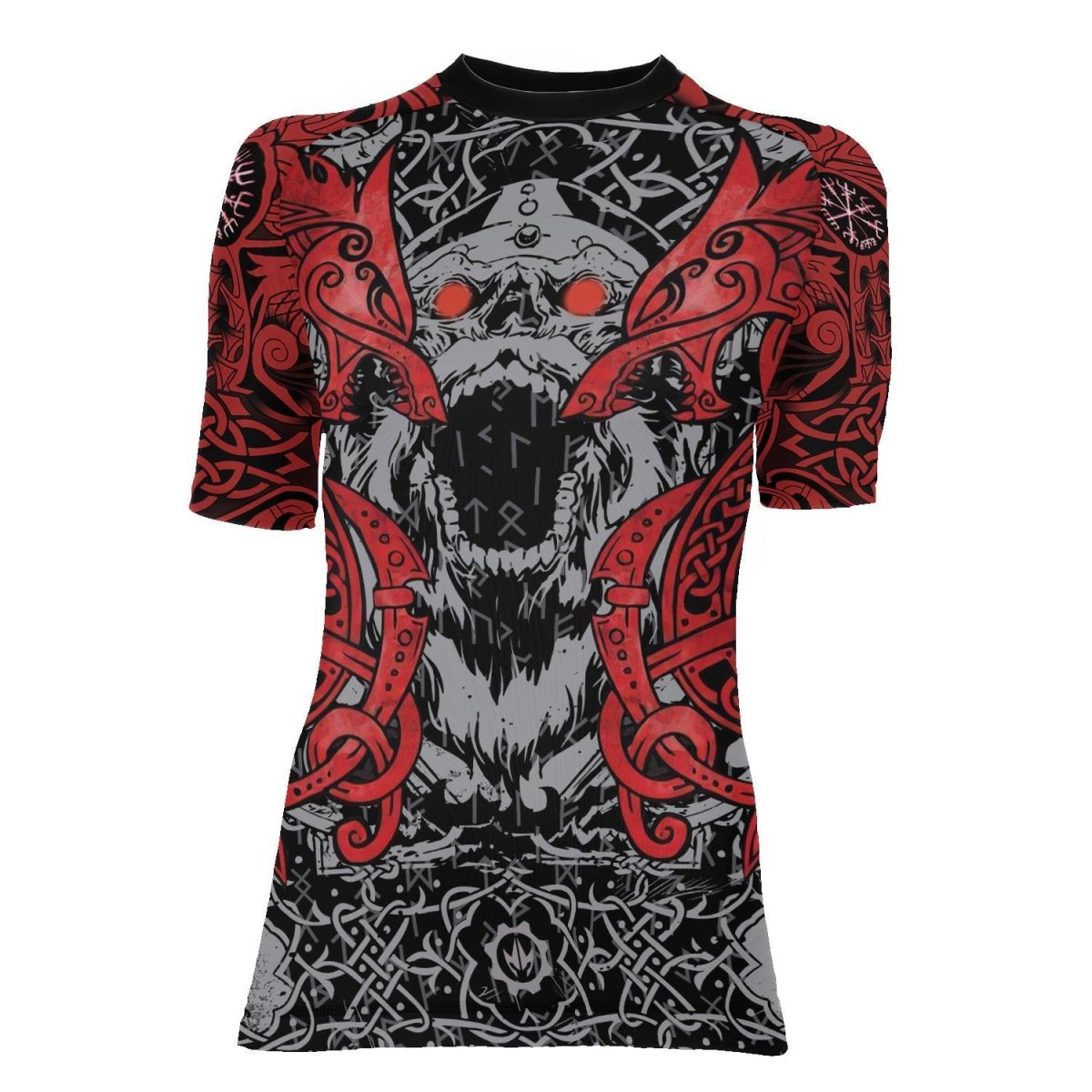 Rage Of Viking Berserker Women's Short Sleeve Rash Guard - BattleFitGear