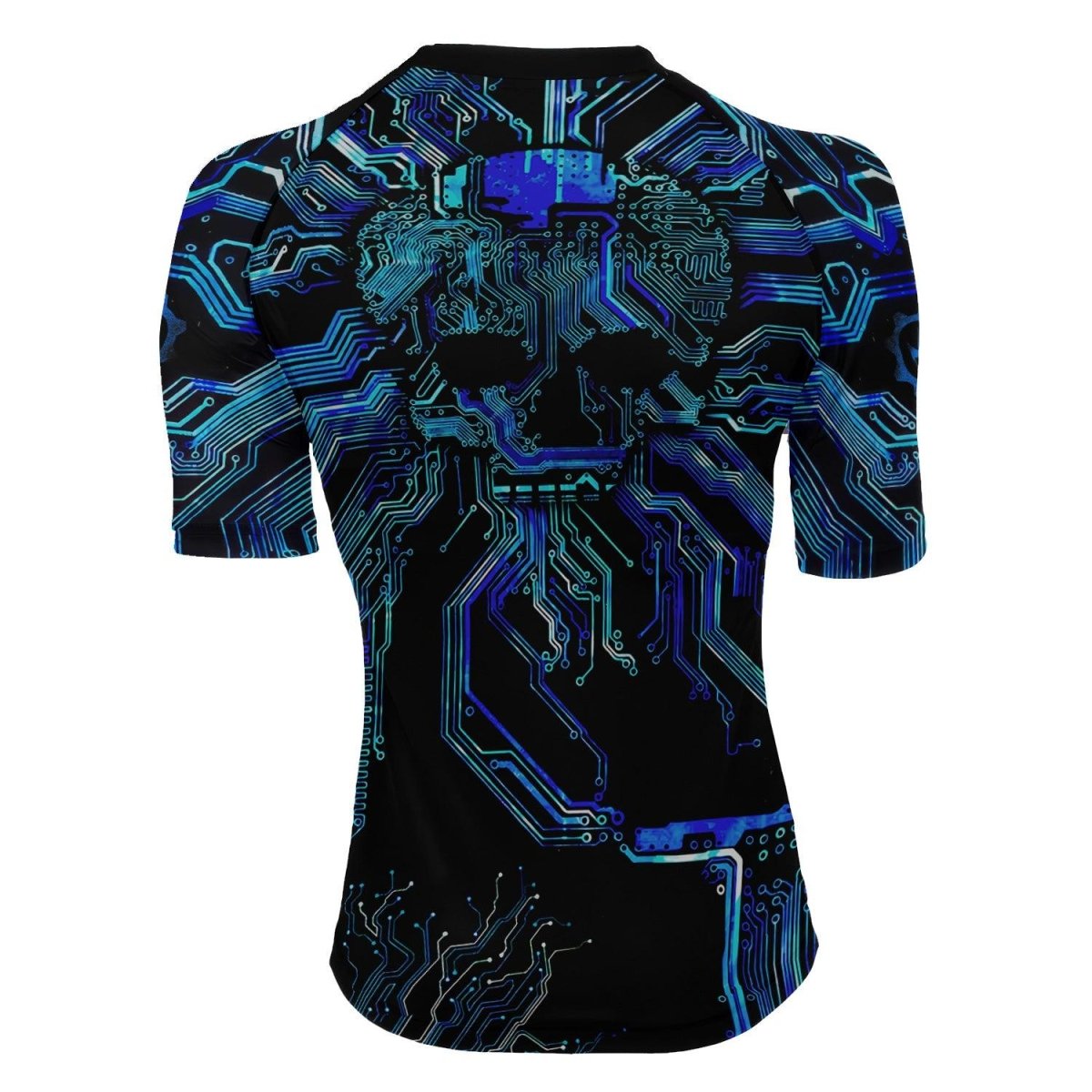 Glowing Circuit Women's Short Sleeve Rash Guard - BattleFitGear