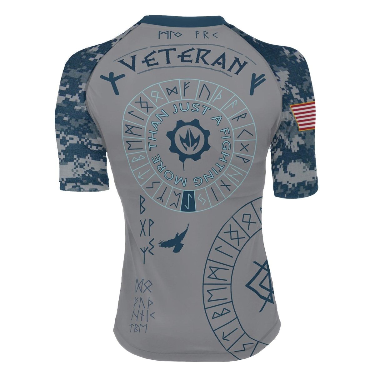 Navy Veteran Viking Women's Short Sleeve Rash Guard - BattleFitGear