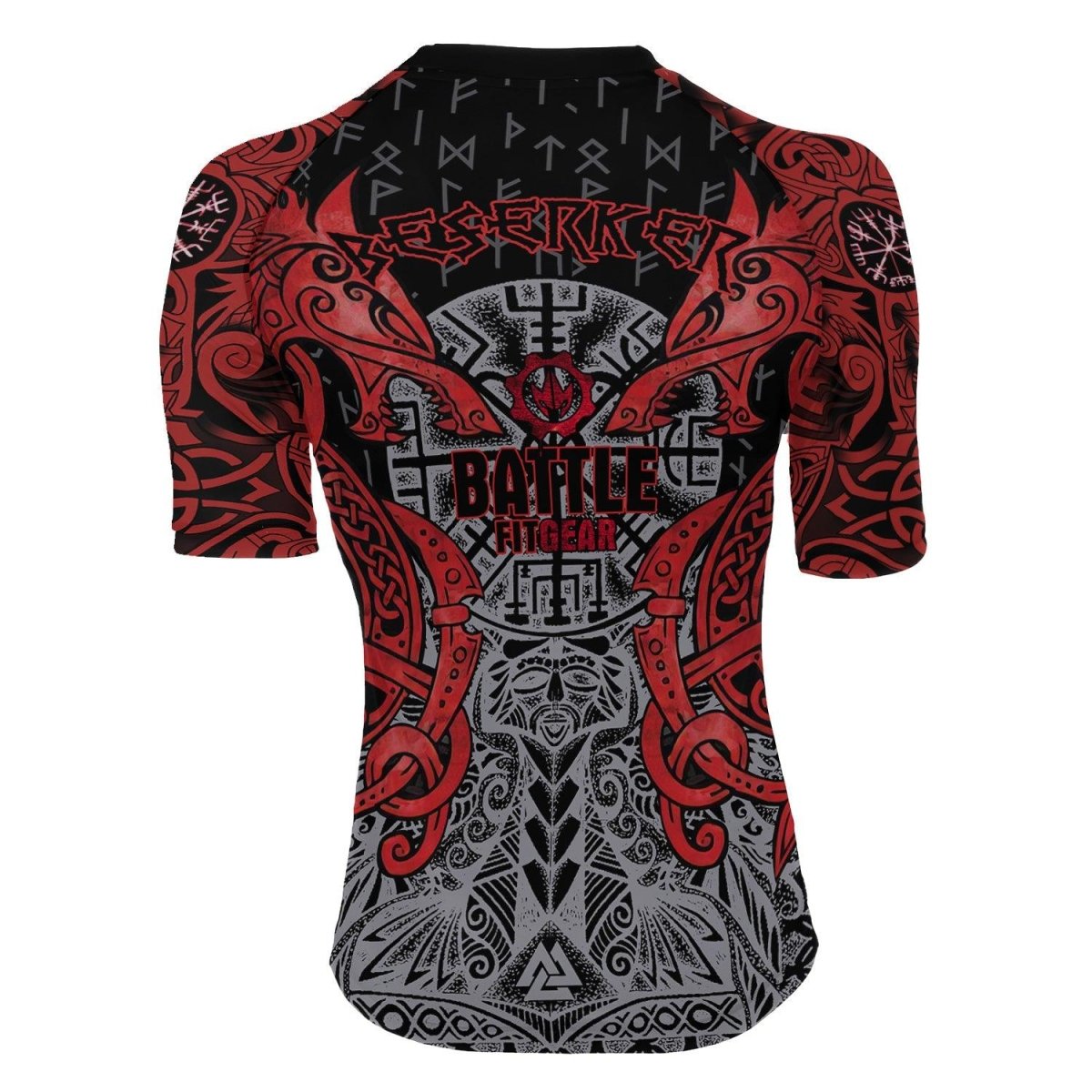 Rage Of Viking Berserker Women's Short Sleeve Rash Guard - BattleFitGear