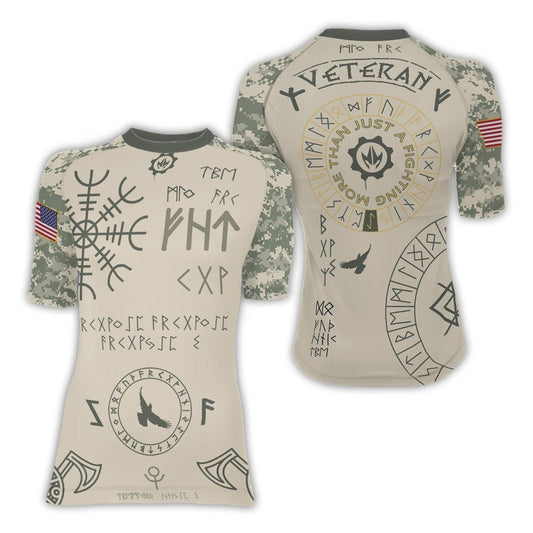 Army Veteran Viking Women's Short Sleeve Rash Guard - BattleFitGear