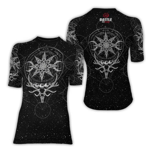 YULE Vikings Women's Short Sleeve Rash Guard - BattleFitGear