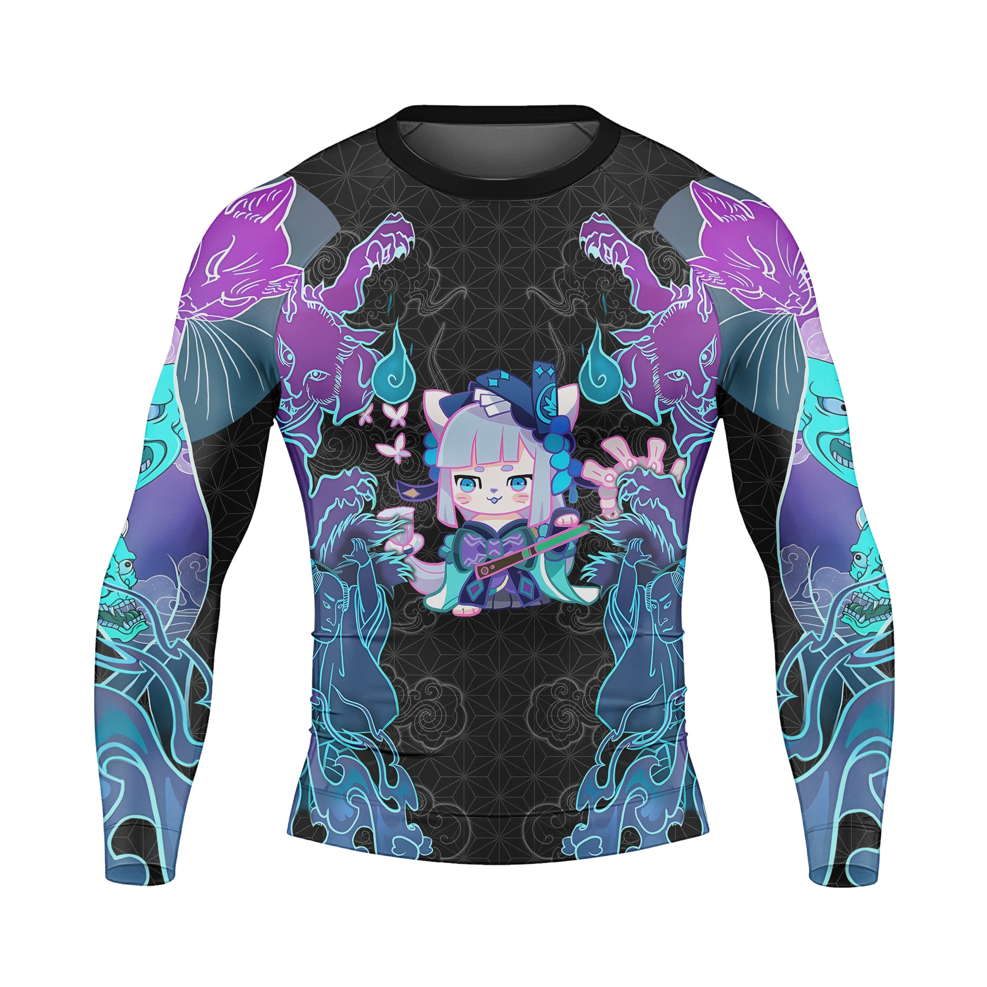 Nekomata Men's Long Sleeve Rash Guard
