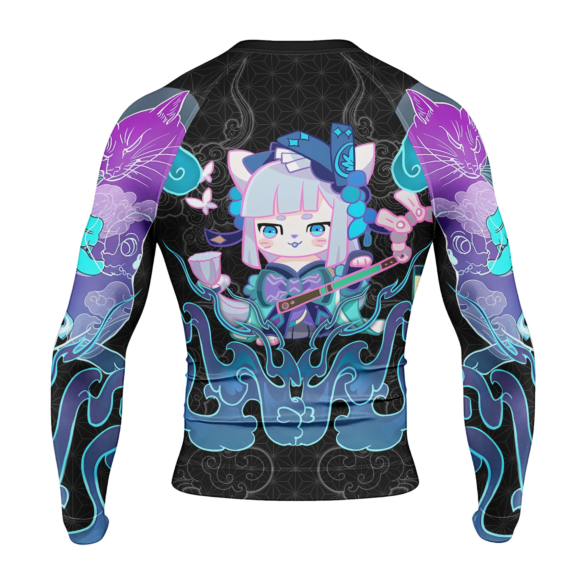 Nekomata Men's Long Sleeve Rash Guard