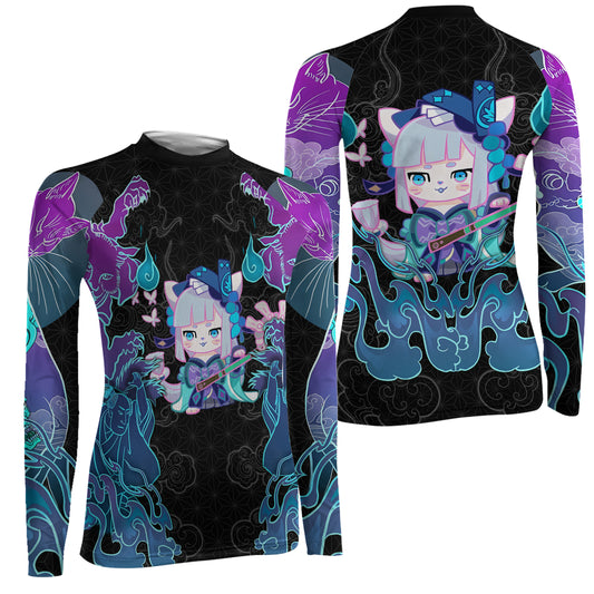 Nekomata Women's Long Sleeve Rash Guard
