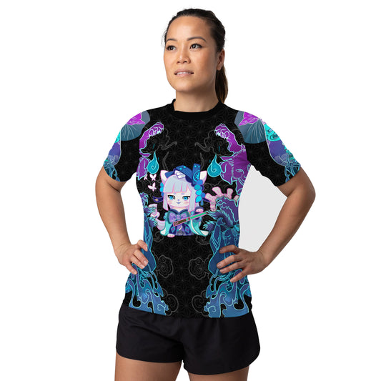 Nekomata Women's Short Sleeve Rash Guard