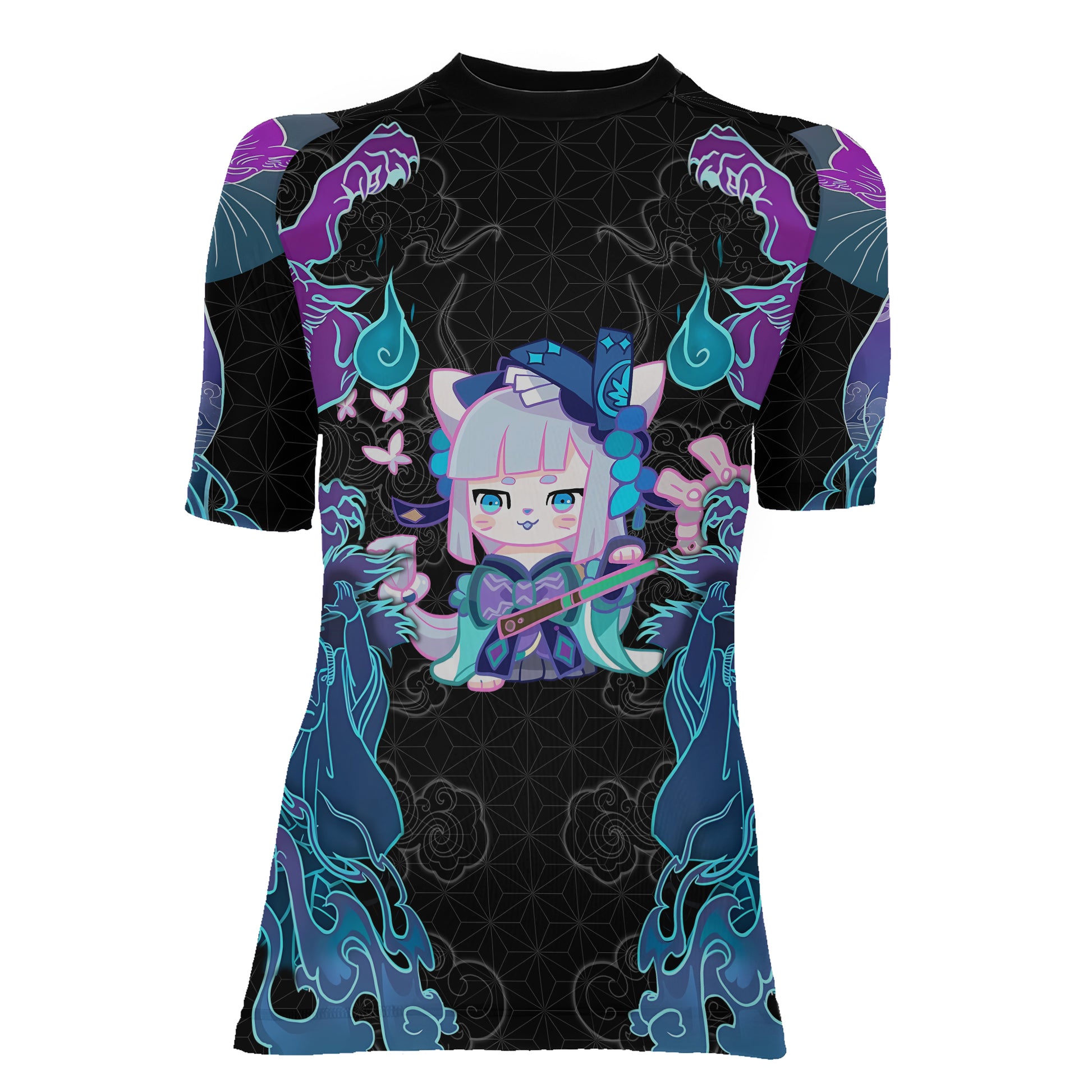 Nekomata Women's Short Sleeve Rash Guard