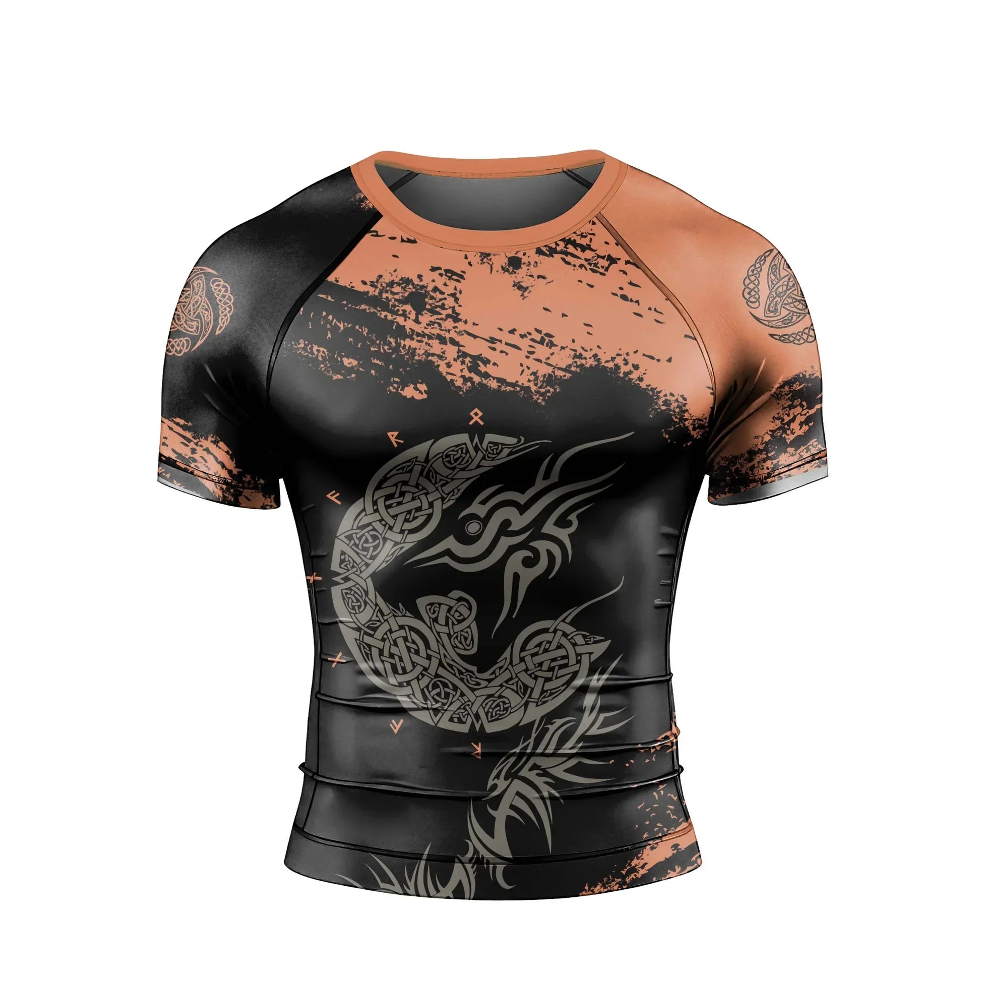 Norse Mythology Fenrir Men's Short Sleeve Rash Guard