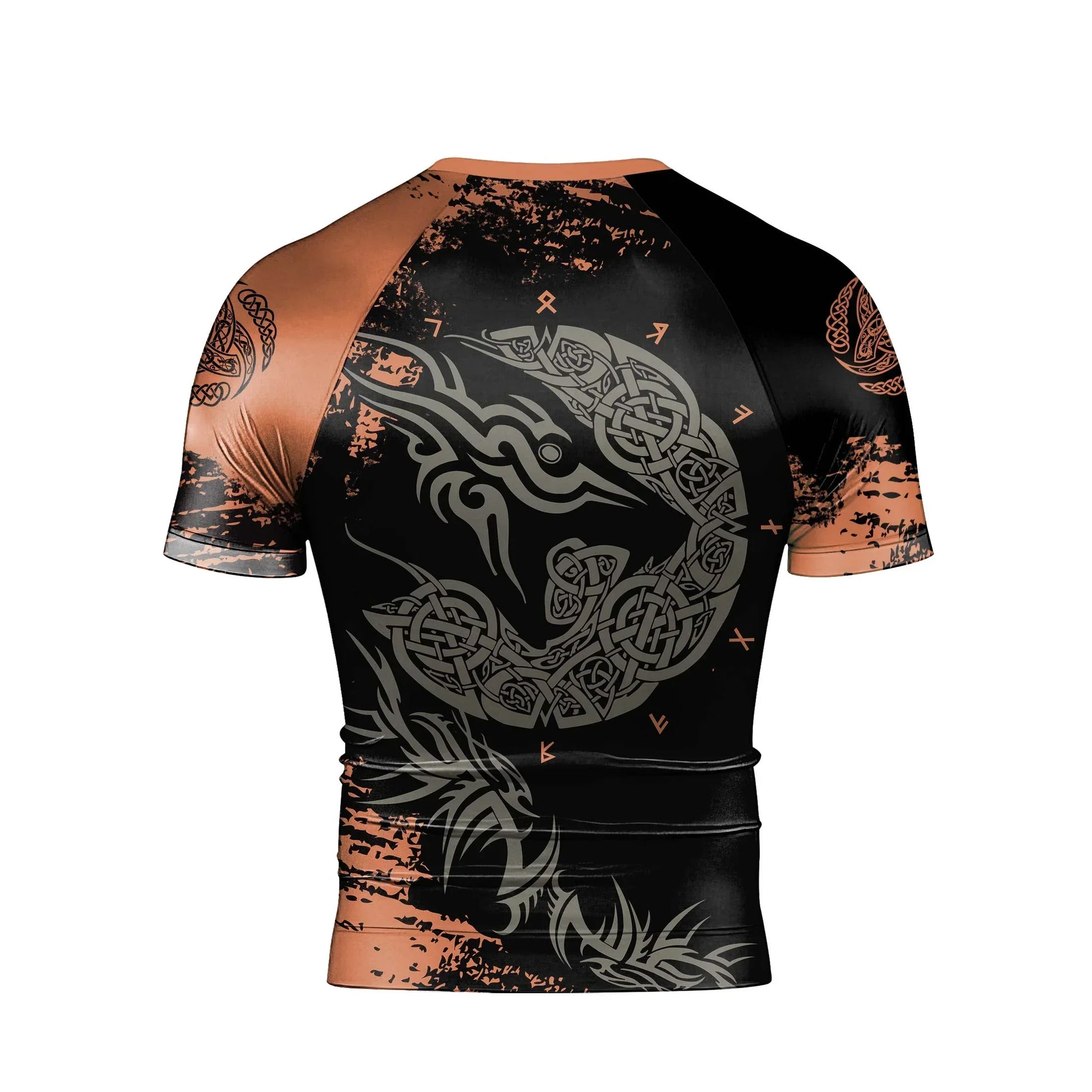 Norse Mythology Fenrir Men's Short Sleeve Rash Guard