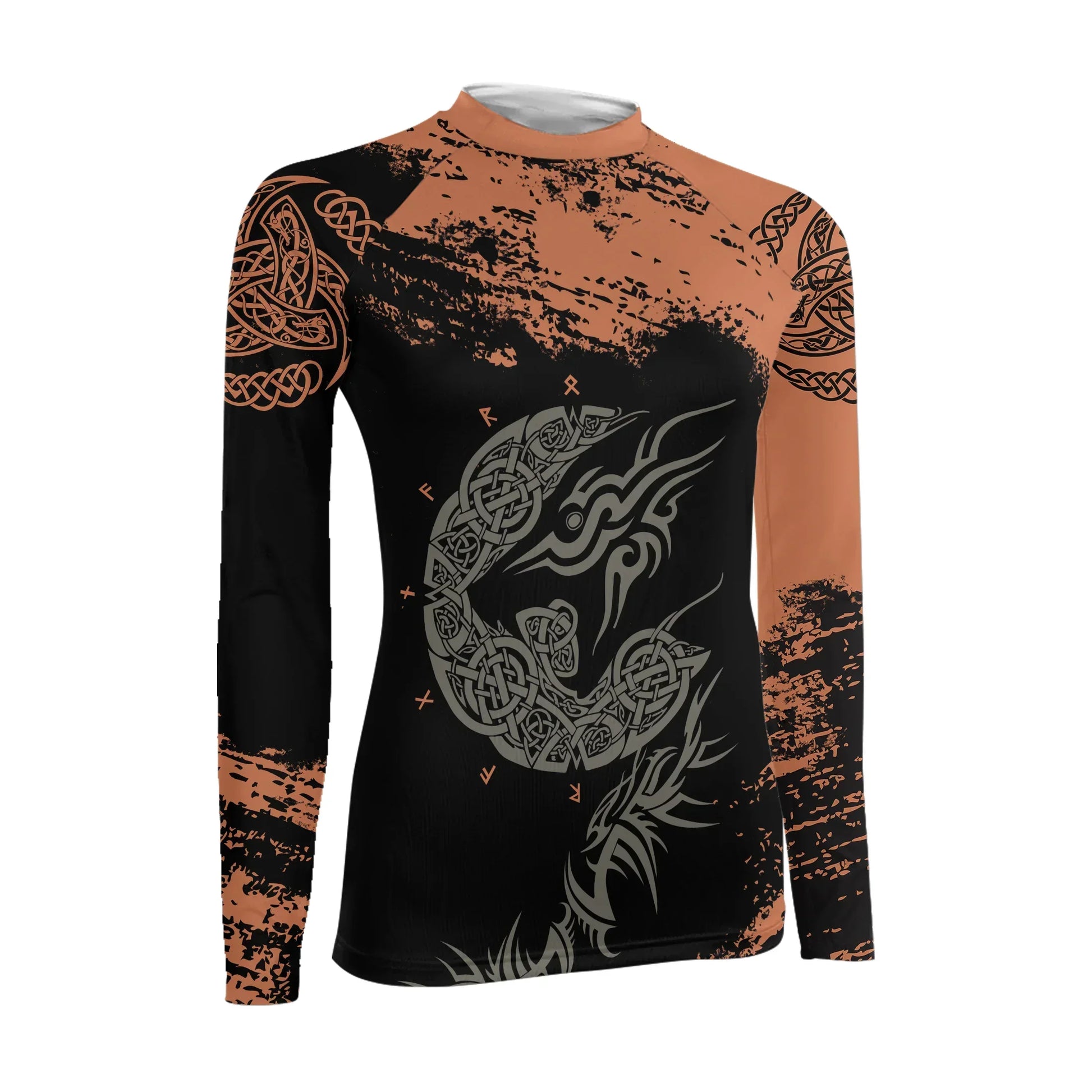 Norse Mythology Fenrir Women's Long Sleeve Rash Guard