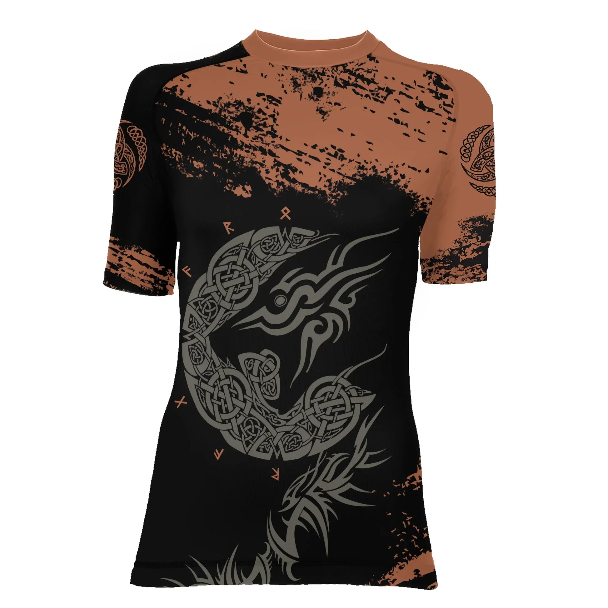 Norse Mythology Fenrir Women's Short Sleeve Rash Guard