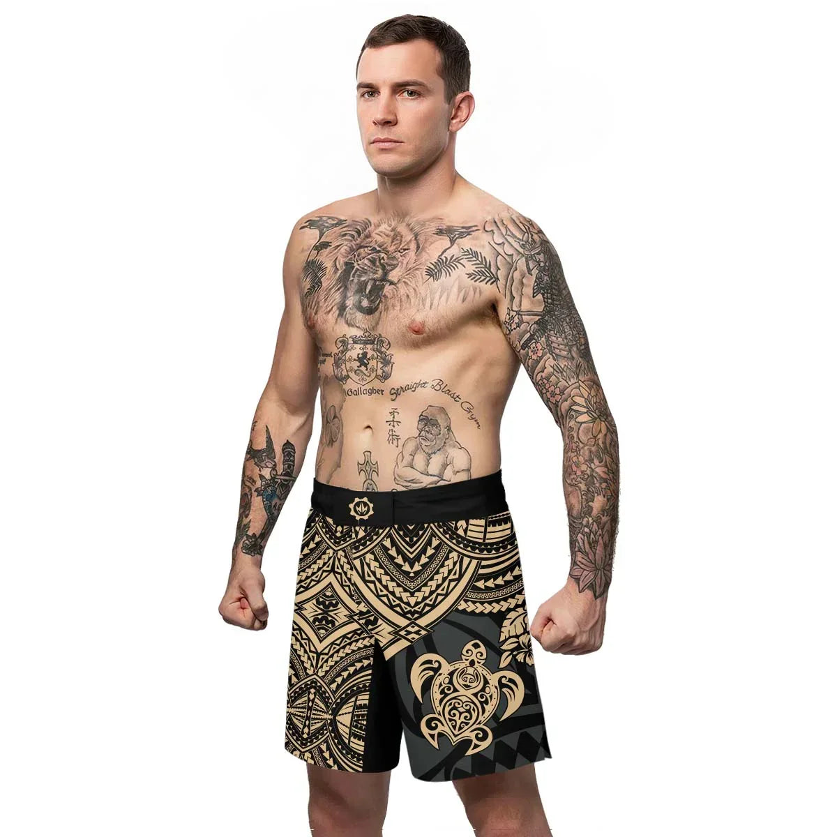Ocean Honu Tattoo Fight Shorts