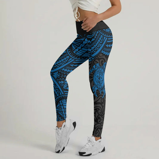 Ocean Honu Tattoo Leggings
