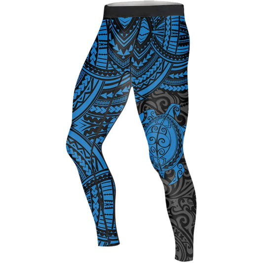 Ocean Honu Tattoo Men's Compression Leggings