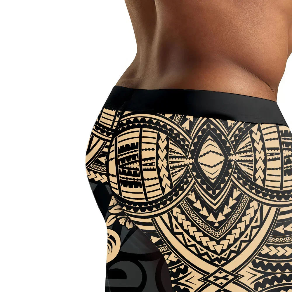 Ocean Honu Tattoo Men's Compression Leggings