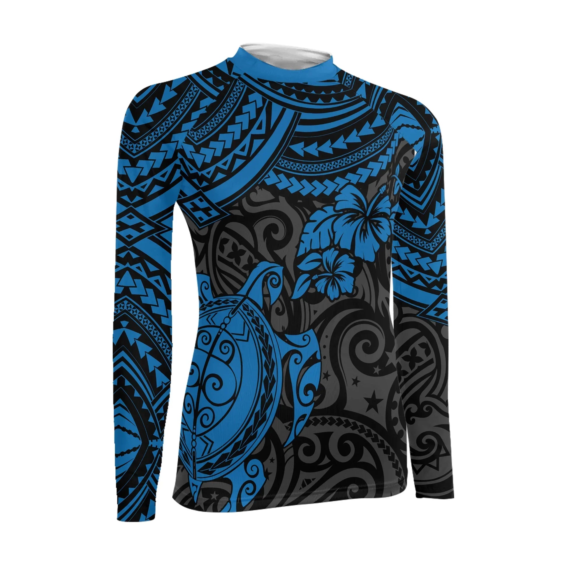 Ocean Honu Tattoo Women's Long Sleeve Rash Guard