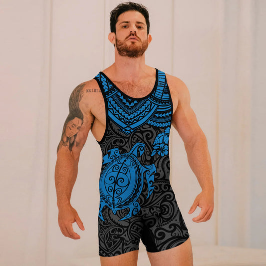 Ocean Honu Tattoo Wrestling Singlets