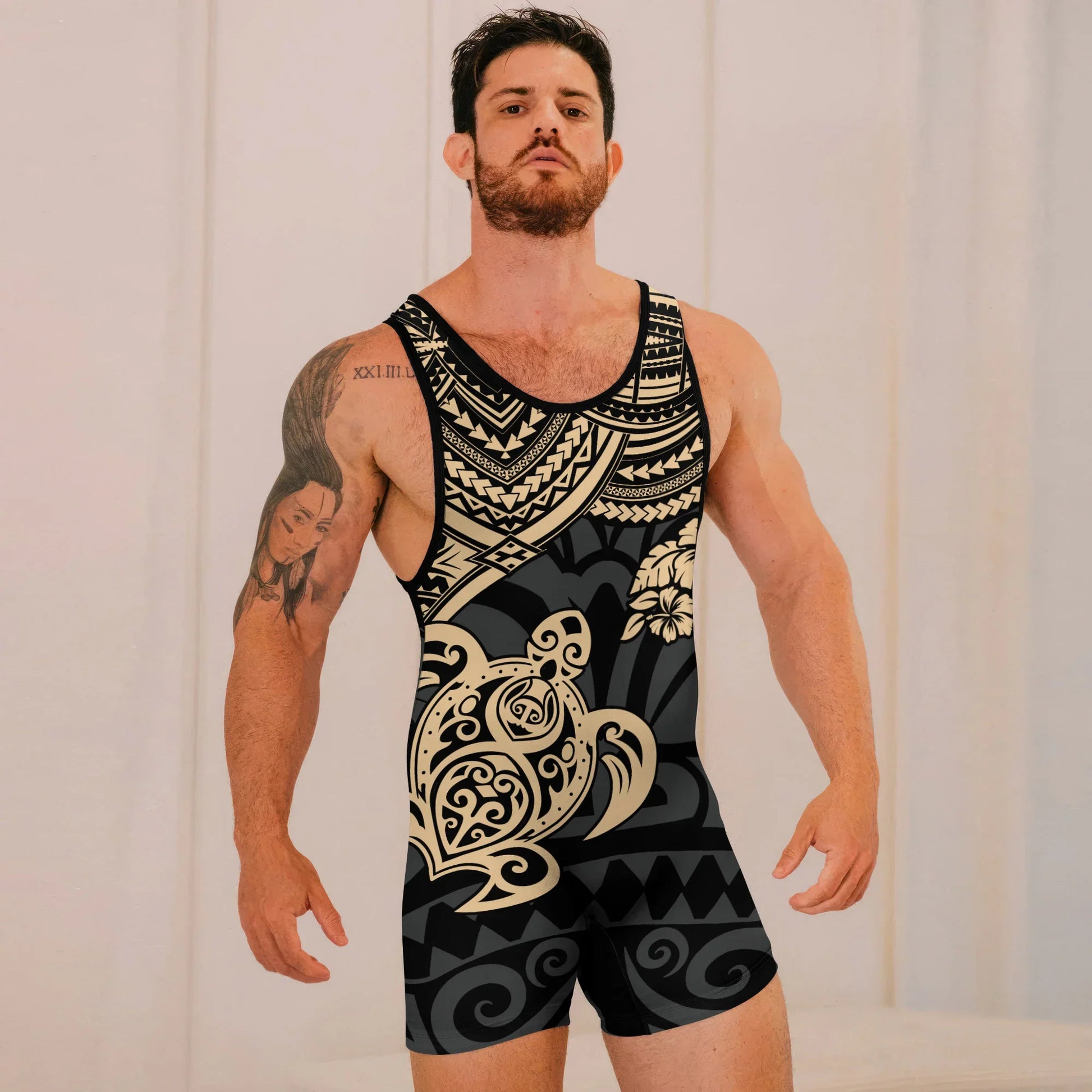 Ocean Honu Tattoo Wrestling Singlets