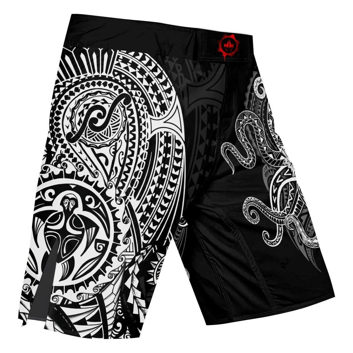 Octopus Tribal Tattoo Fight Shorts - BattleFitGear