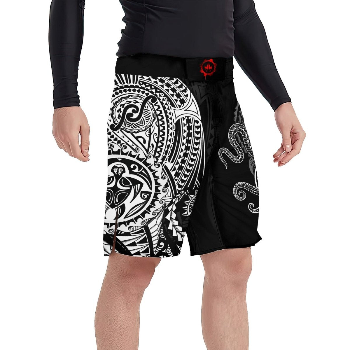 Octopus Tribal Tattoo Fight Shorts - BattleFitGear