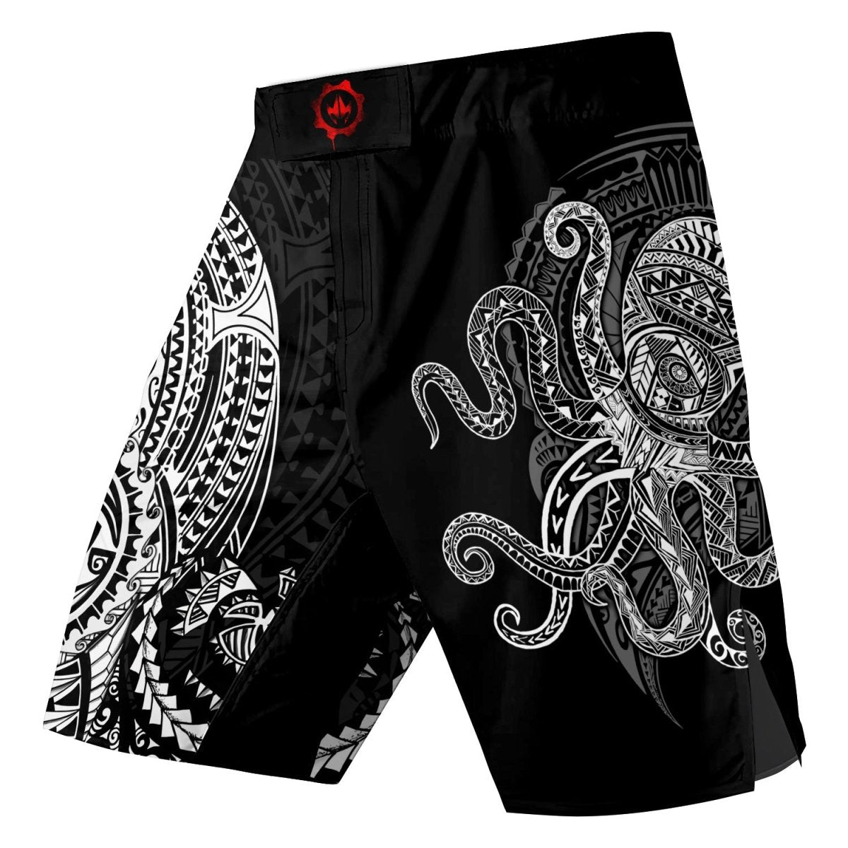 Octopus Tribal Tattoo Fight Shorts - BattleFitGear