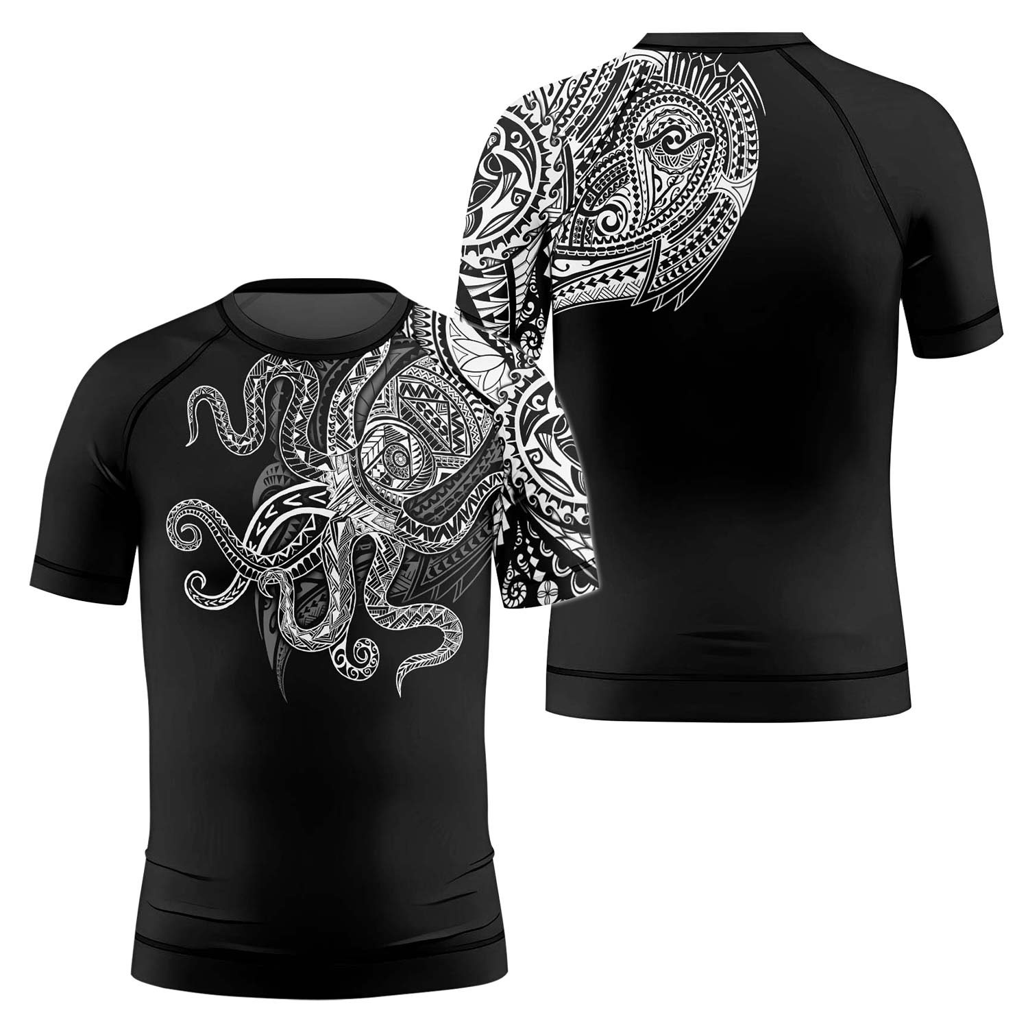 Octopus Tribal Tattoo Kids Rash Guard