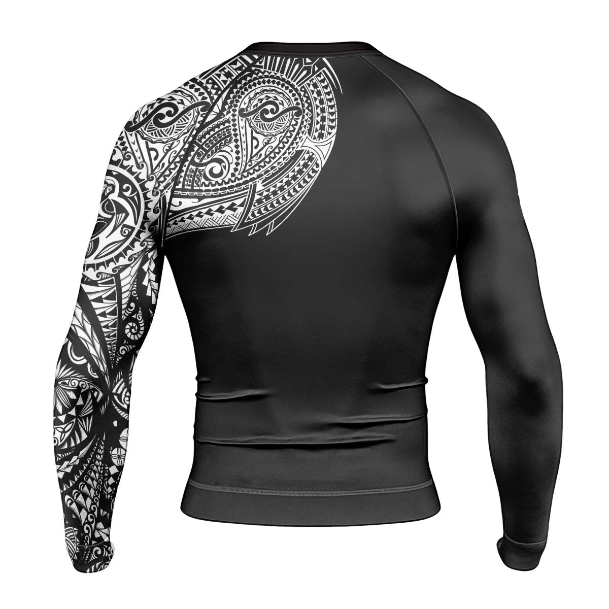 Octopus Tribal Tattoo Men's Long Sleeve Rash Guard - BattleFitGear