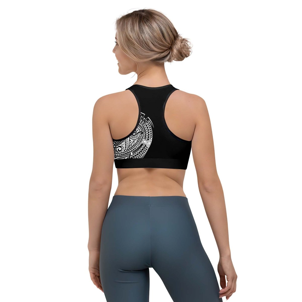 Octopus Tribal Tattoo Women's Padded Sports Bra - BattleFitGear