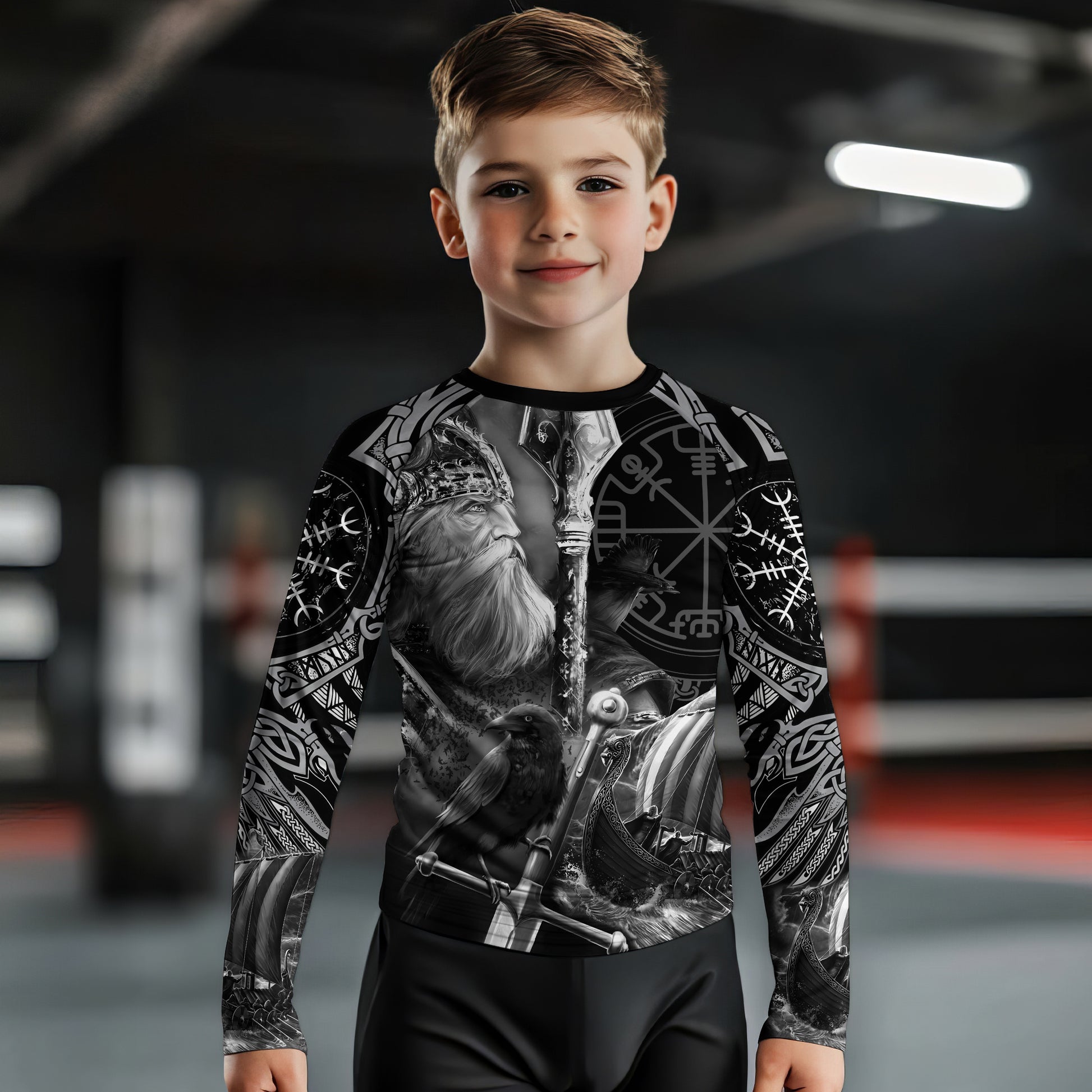 Odin Viking Symbol Kids Rash Guard