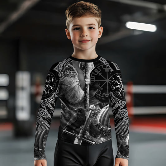 Odin Viking Symbol Kids Rash Guard