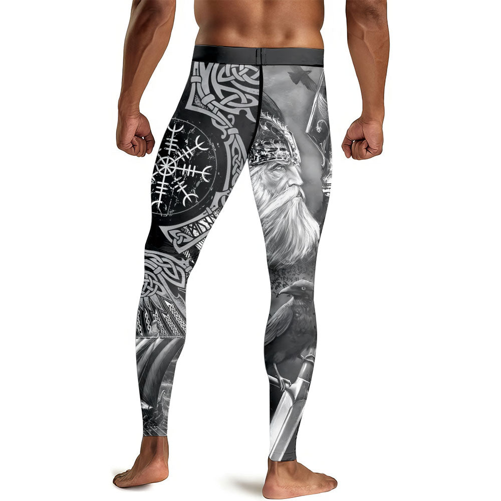 Odin Viking Symbol Men's Compression Leggings