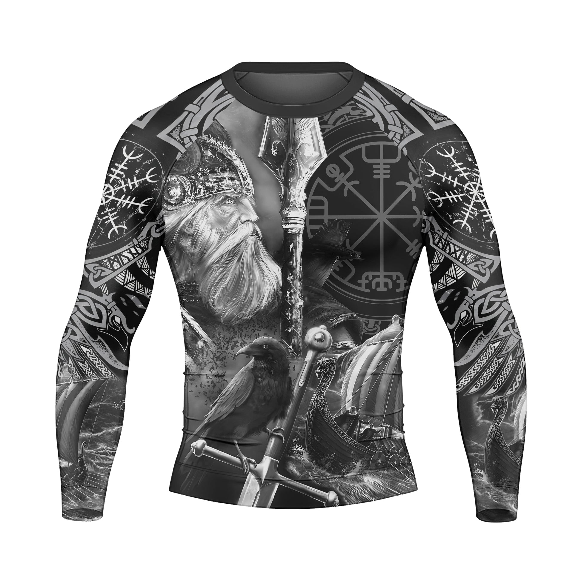 Odin Viking Symbol Men's Long Sleeve Rash Guard