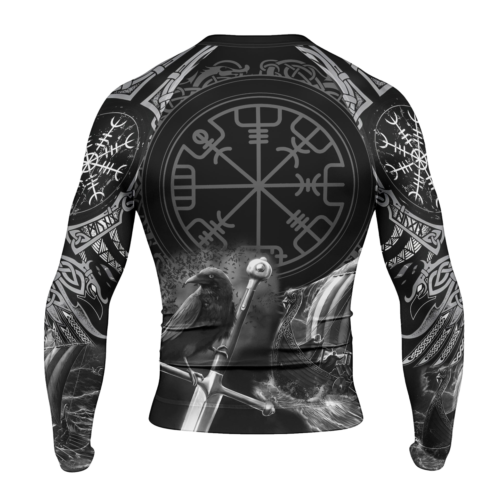 Odin Viking Symbol Men's Long Sleeve Rash Guard