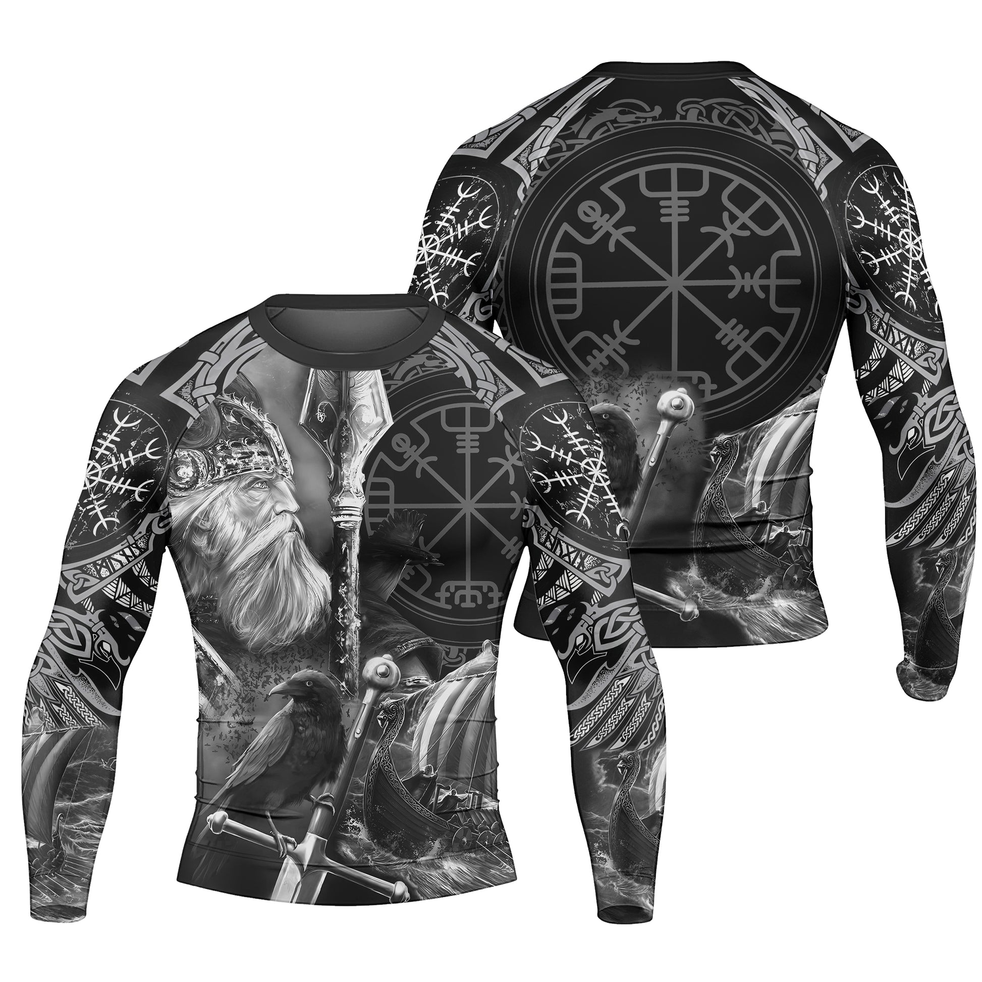 Odin Viking Symbol Men's Long Sleeve Rash Guard