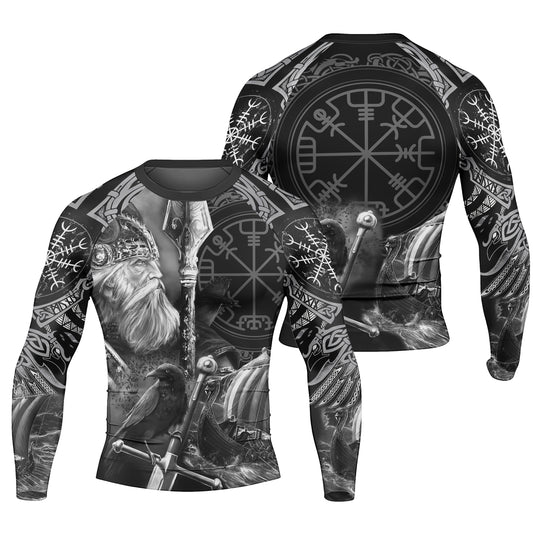 Odin Viking Symbol Men's Long Sleeve Rash Guard